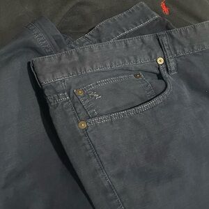 Polo Ralph Lauren Men’s 38x34 Navy 5‑Pocket Chino Pants – Leather Patch
